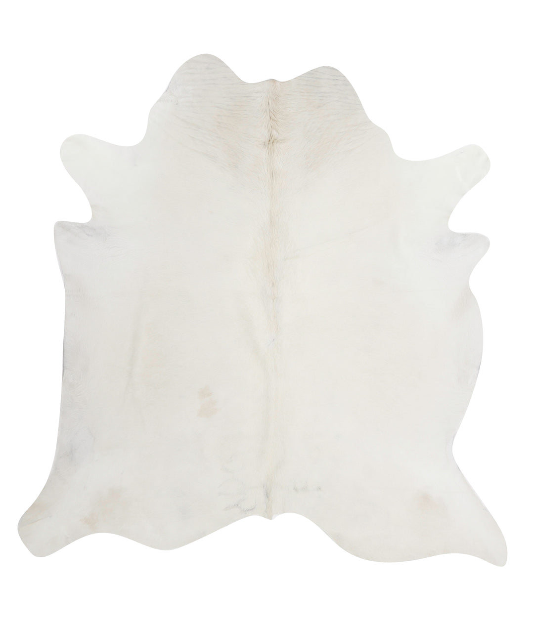 Solid White XX-Large Brazilian Cowhide Rug 7'6"H x 7'3"W #81299 by Hud