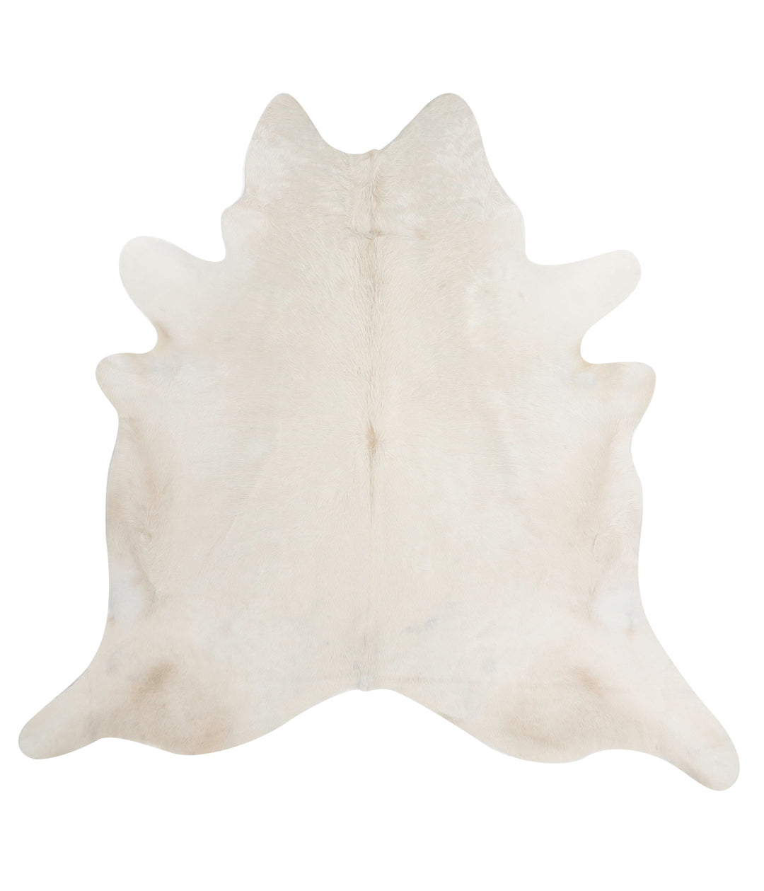 Solid White XX-Large Brazilian Cowhide Rug 7'5"H x 7'7"W #81407 by Hud