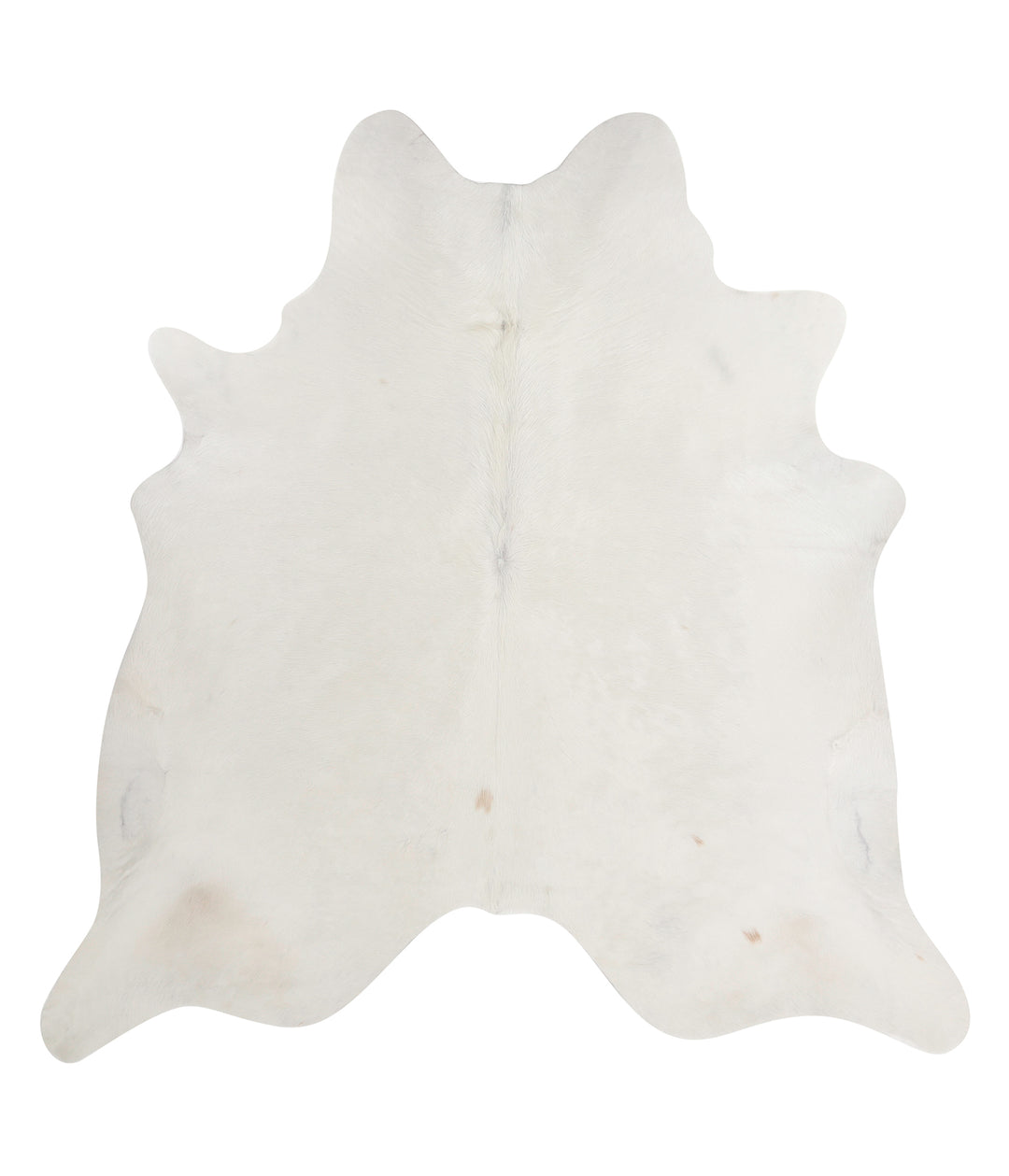 Solid White XX-Large Brazilian Cowhide Rug 7'4"H x 7'2"W #81458 by Hud