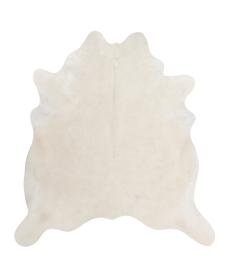 Solid White X-Large Brazilian Cowhide Rug 7'3"H x 6'9"W #81461 by Hudson Hides