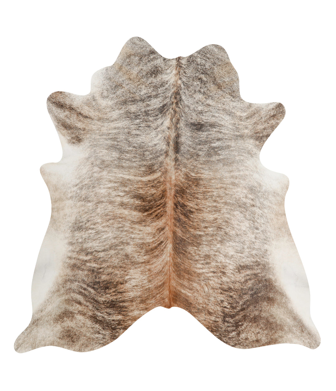 Light Brindle Large Brazilian Cowhide Rug 6'5"H x 6'2"W #81943 by Huds