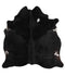 Solid Black X-Large Brazilian Cowhide Rug 6'8