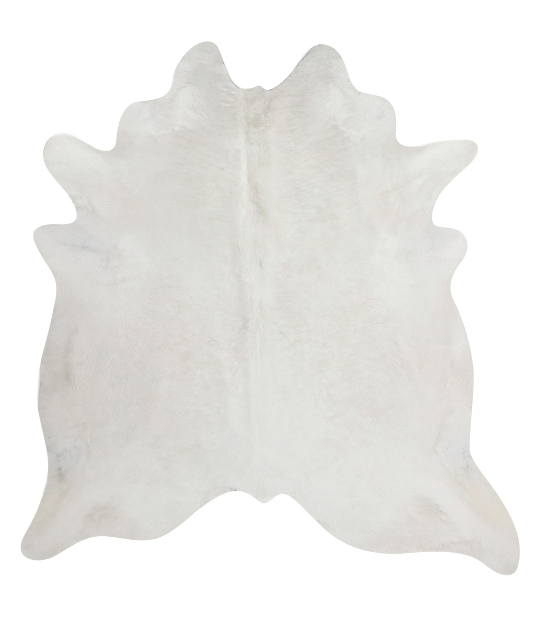 Solid White XX-Large Brazilian Cowhide Rug 7'6"H x 7'1"W #82206 by Hud