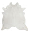 Solid White XX-Large Brazilian Cowhide Rug 7'6