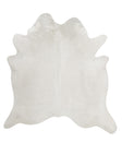 Solid White XX-Large Brazilian Cowhide Rug 7'6"H x 7'2"W #82334 by Hudson Hides