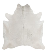 Solid White X-Large Brazilian Cowhide Rug 7'0"H x 6'5"W #82345 by Hudson Hides