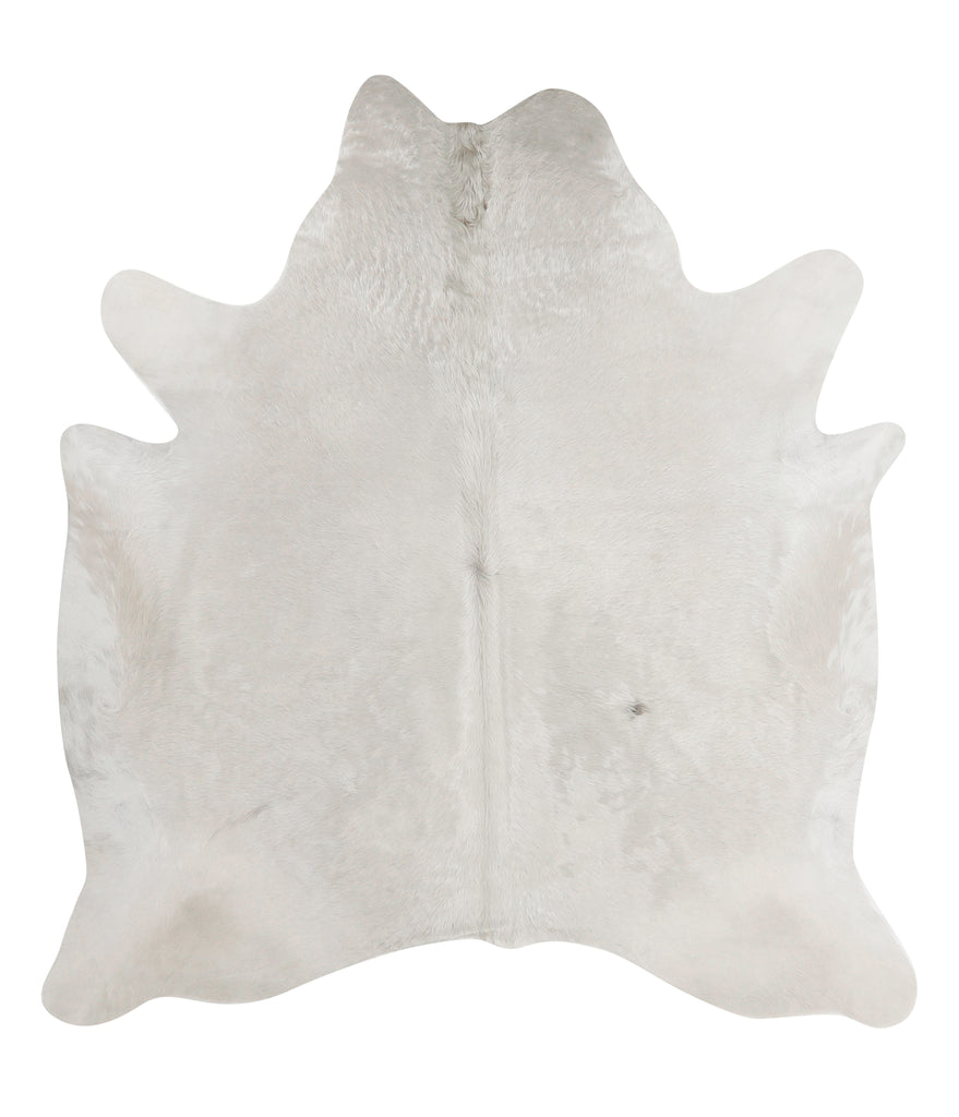 Solid White X-Large Brazilian Cowhide Rug 7'0"H x 6'5"W #82345 by Hudson Hides