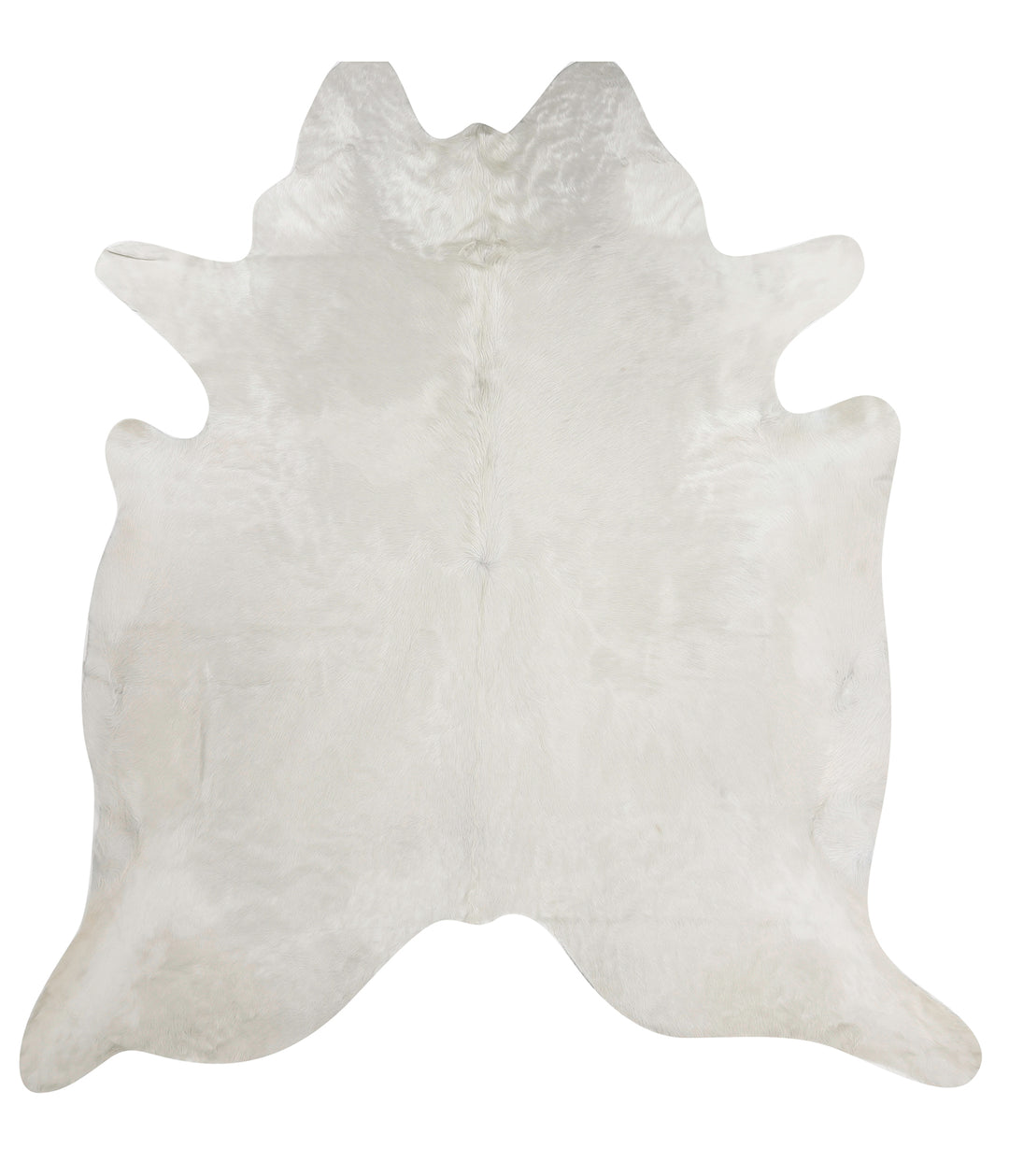 Solid White XX-Large Brazilian Cowhide Rug 8'2"H x 7'8"W #82354 by Hud