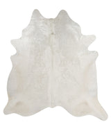 Solid White XX-Large Brazilian Cowhide Rug 8'2"H x 7'8"W #82355 by Hudson Hides