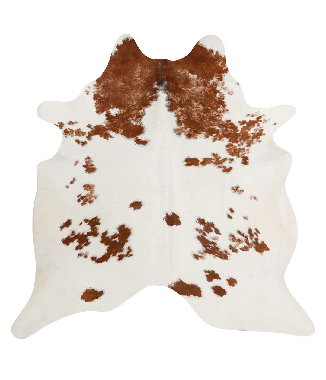 Brown and White XX-Large Brazilian Cowhide Rug 7'1"H x 7'1"W #82521 by