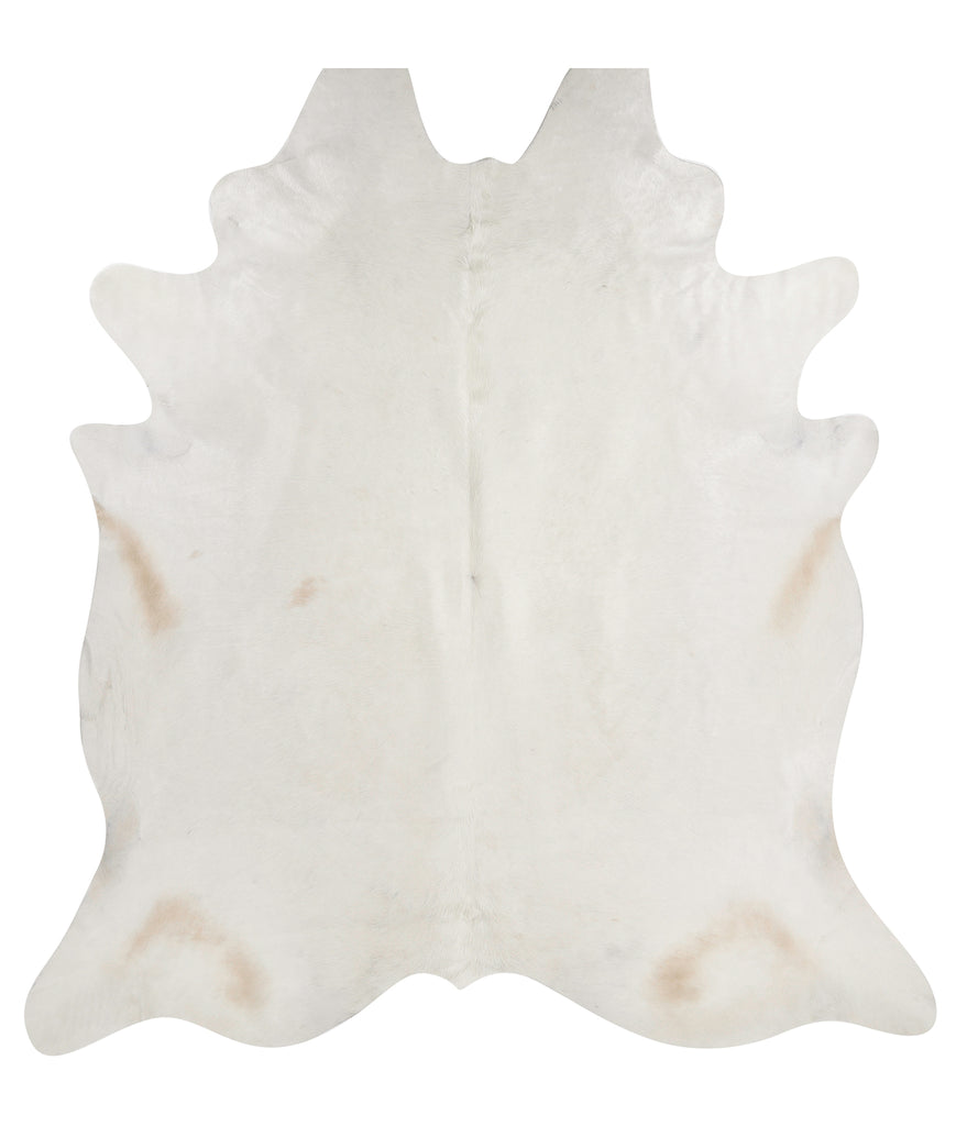 Solid White XX-Large Brazilian Cowhide Rug 8'5"H x 7'10"W #83285 by Hudson Hides