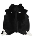Black and White Large Brazilian Cowhide Rug 5'10"H x 5'5"W #83841 by Hudson Hides