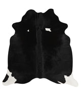 Black and White Large Brazilian Cowhide Rug 5'10"H x 5'5"W #83841 by Hudson Hides