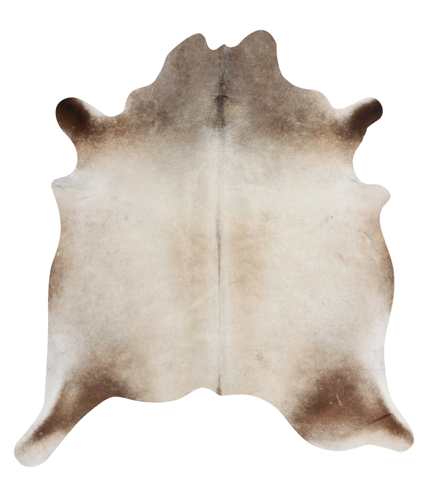 Grey with Beige X-Large Brazilian Cowhide Rug 6'10"H x 6'2"W #83890 by Hudson Hides
