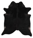 Solid Black X-Large Brazilian Cowhide Rug 7'4"H x 6'3"W #84070 by Hudson Hides