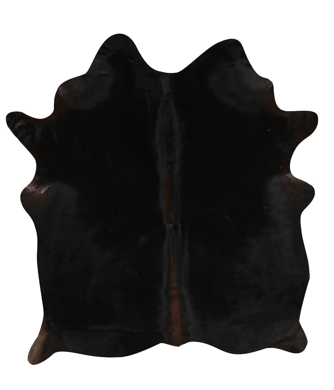 Solid Black Large Brazilian Cowhide Rug 6'4"H x 6'0"W #84849 by Hudson