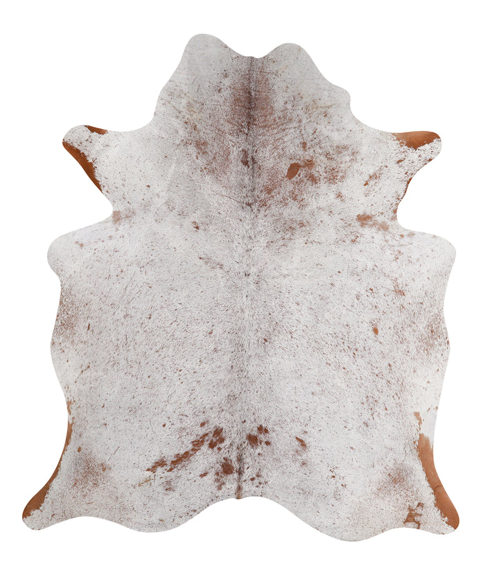 Salt and Pepper Brown X-Large Brazilian Cowhide Rug 7'4"H x 6'4"W #85972 by Hudson Hides