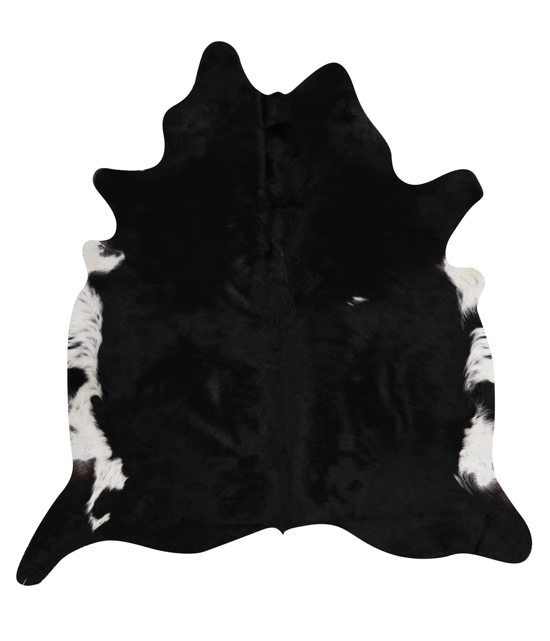 Solid Black X-Large Brazilian Cowhide Rug 6'9"H x 6'5"W #86015 by Huds