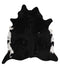 Solid Black X-Large Brazilian Cowhide Rug 6'9
