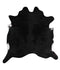 Solid Black X-Large Brazilian Cowhide Rug 6'5