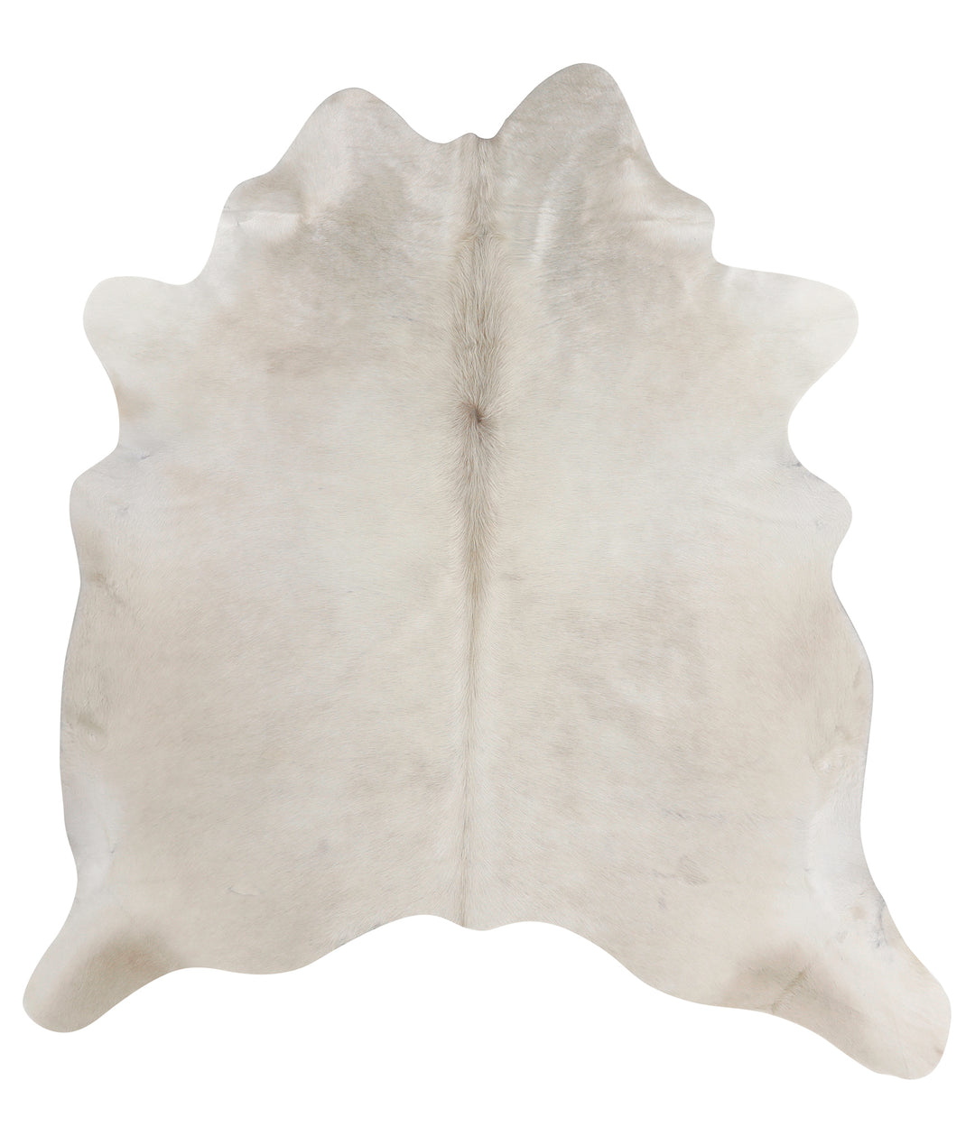 Solid White Large Brazilian Cowhide Rug 6'7"H x 6'0"W #86425 by Hudson