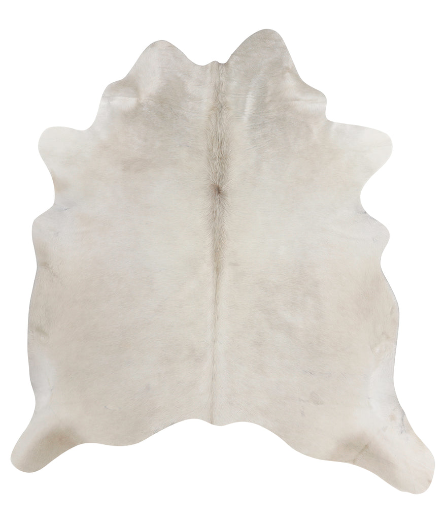 Solid White Large Brazilian Cowhide Rug 6'7"H x 6'0"W #86425 by Hudson Hides
