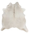 Solid White Large Brazilian Cowhide Rug 6'7