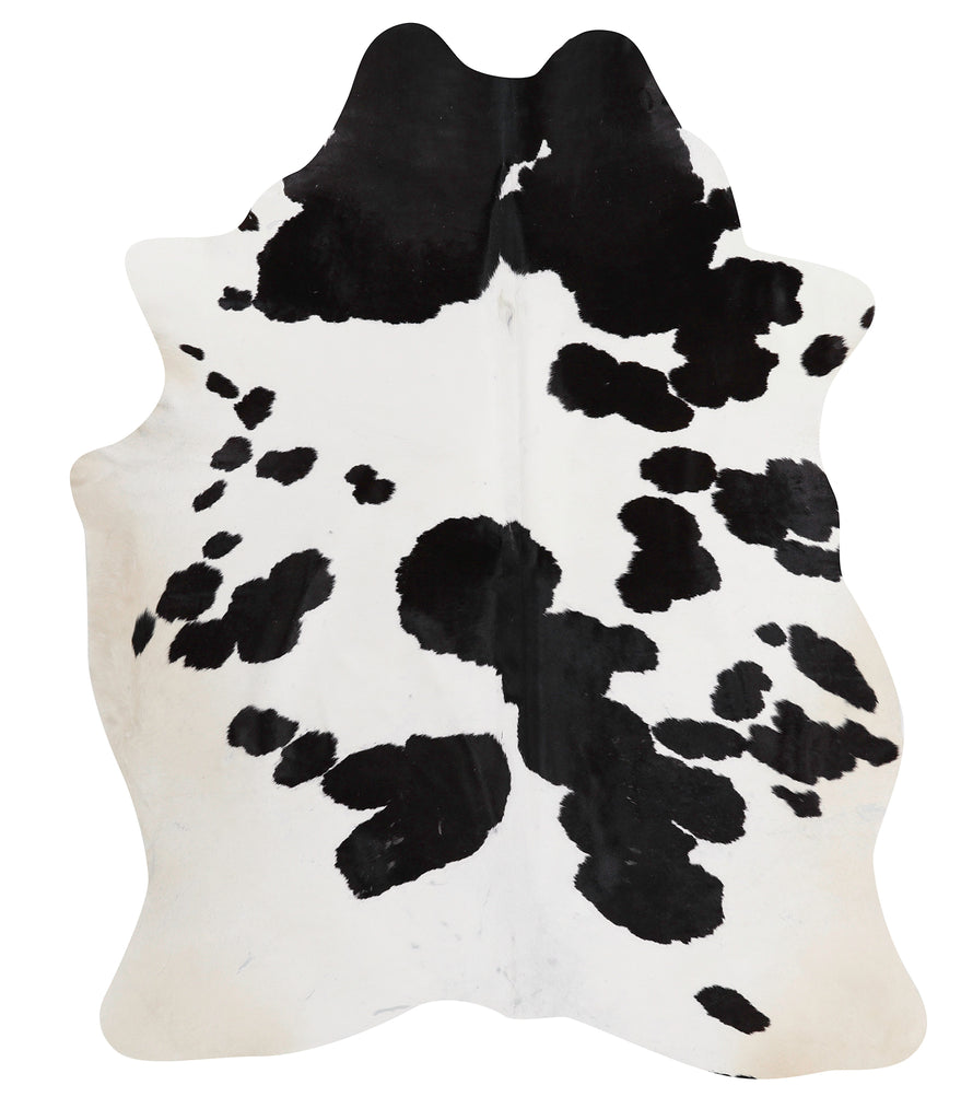 Black and White X-Large Brazilian Cowhide Rug 7'3"H x 5'11"W #90242 by Hudson Hides