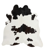 Black and White X-Large Brazilian Cowhide Rug 6'6"H x 6'5"W #90792 by Hudson Hides