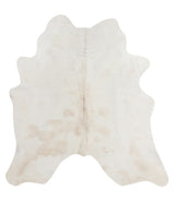 Beige and White X-Large Brazilian Cowhide Rug 7'0"H x 6'7"W #90935 by Hudson Hides