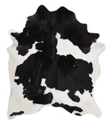 Black and White X-Large Brazilian Cowhide Rug 7'3"H x 6'5"W #91393 by Hudson Hides