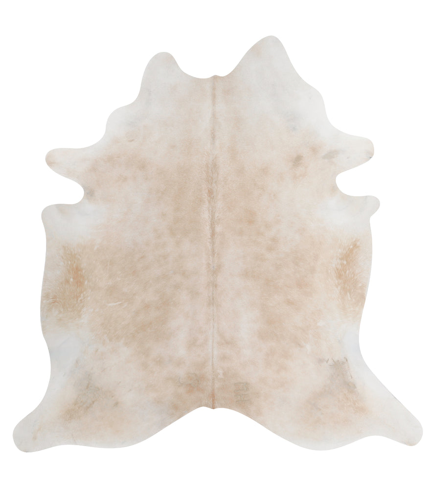 Beige X-Large Brazilian Cowhide Rug 6'11"H x 6'11"W #92395 by Hudson Hides