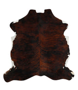 Dark Brindle XX-Large European Cowhide Rug 7'4"H x 6'11"W #93766 by Hudson Hides