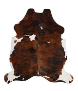 Tricolor X-Large European Cowhide Rug 7'6"H x 6'5"W #94154 by Hudson Hides
