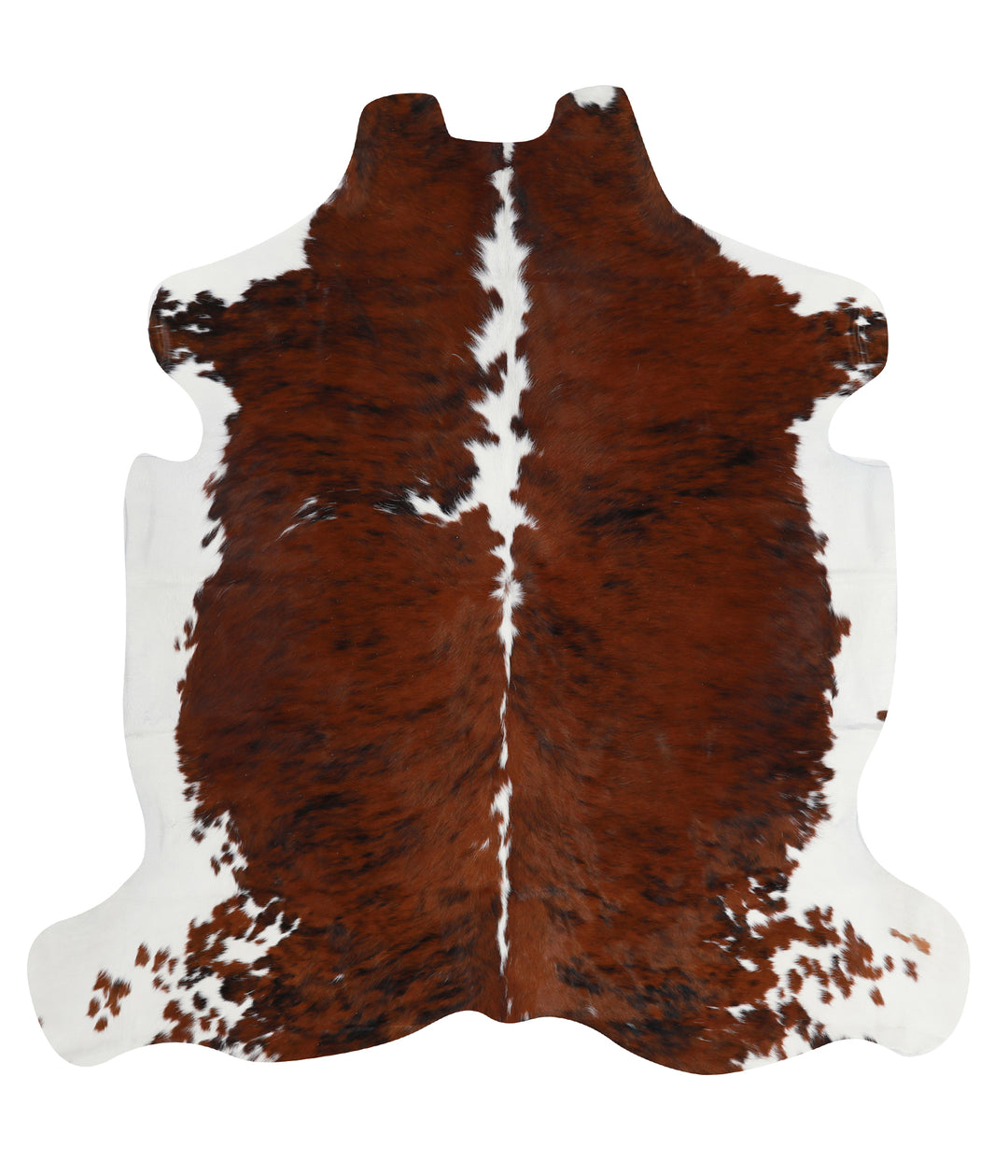 Tricolor Large European Cowhide Rug 6'1"H x 5'5"W #94434 by Hudson Hid