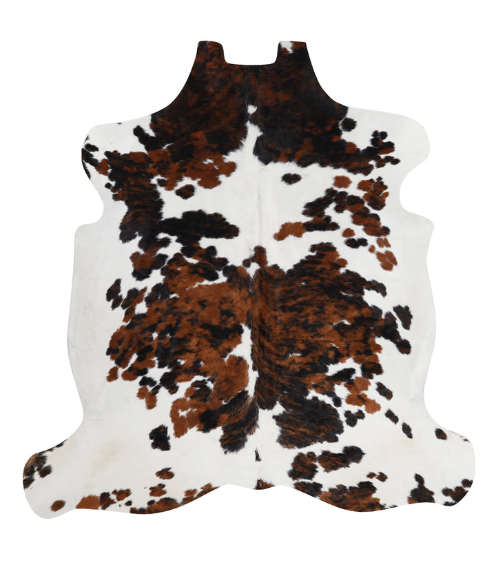 Tricolor Large European Cowhide Rug 6'4"H x 6'0"W #94675 by Hudson Hides
