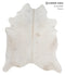 Ivory with Beige X-Large Brazilian Cowhide Rug 7'5