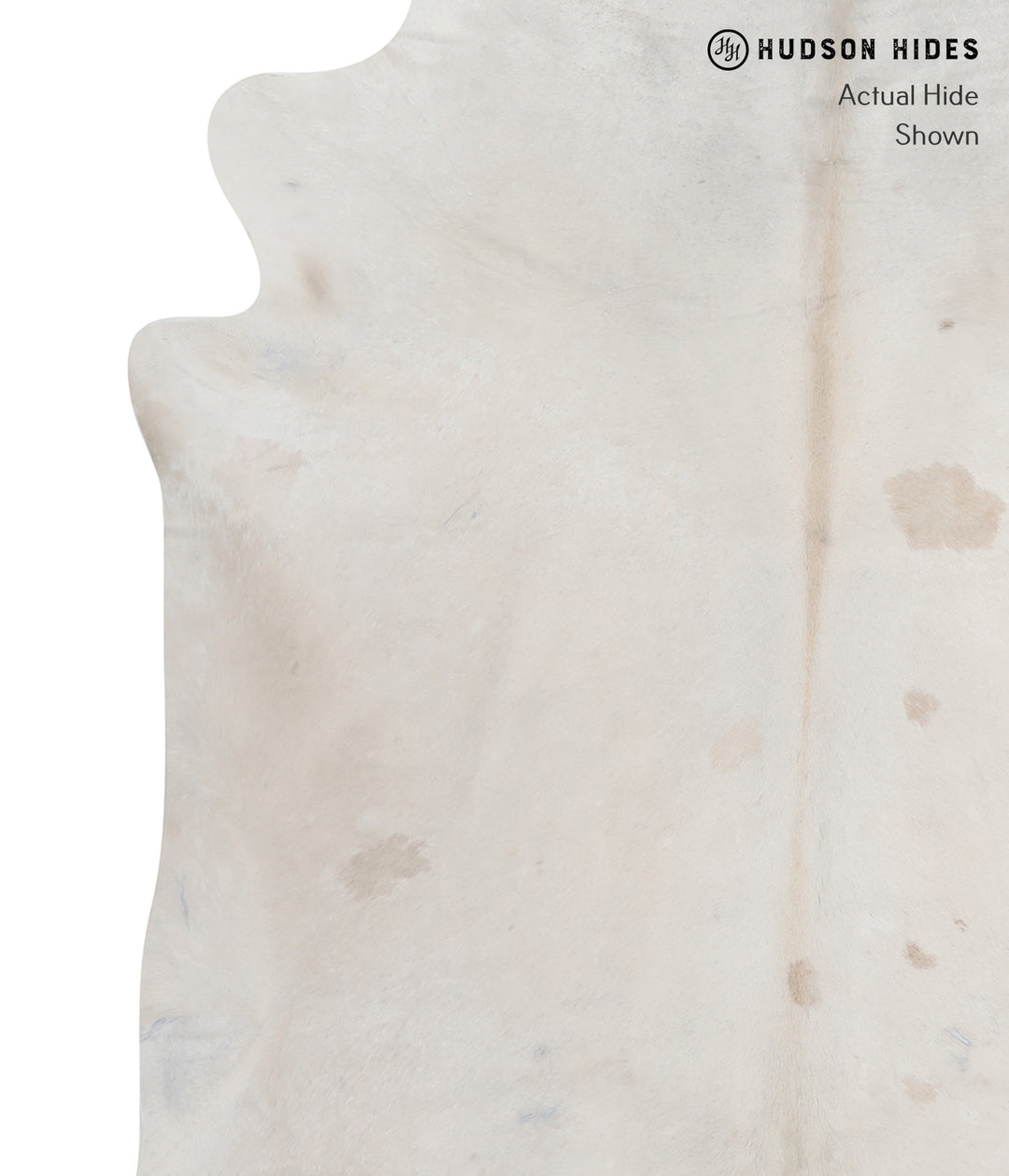 Ivory with Beige X-Large Brazilian Cowhide Rug 7'5"H x 6'5"W #A10731 b