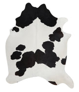 Black and White Large Brazilian Cowhide Rug 7'1"H x 5'7"W #A11372 by Hudson Hides