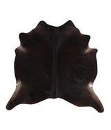 Solid Black X-Large Brazilian Cowhide Rug 6'6"H x 6'11"W #A11586 by Hudson Hides
