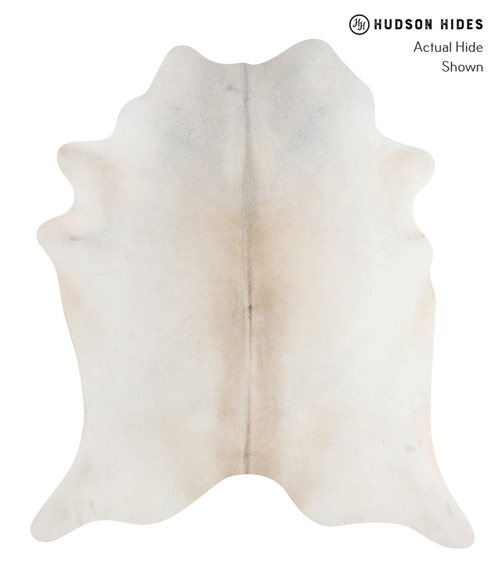 Ivory with Beige X-Large Brazilian Cowhide Rug 7'4"H x 6'4"W #A12021 by Hudson Hides