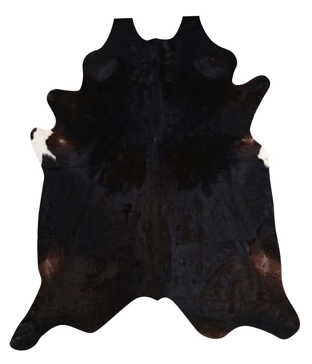 Solid Black XX-Large Brazilian Cowhide Rug 8'2"H x 7'3"W #A12441 by Hu