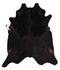 Solid Black XX-Large Brazilian Cowhide Rug 8'2