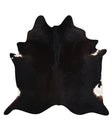 Solid Black XX-Large Brazilian Cowhide Rug 7'5"H x 7'8"W #A12668 by Hudson Hides