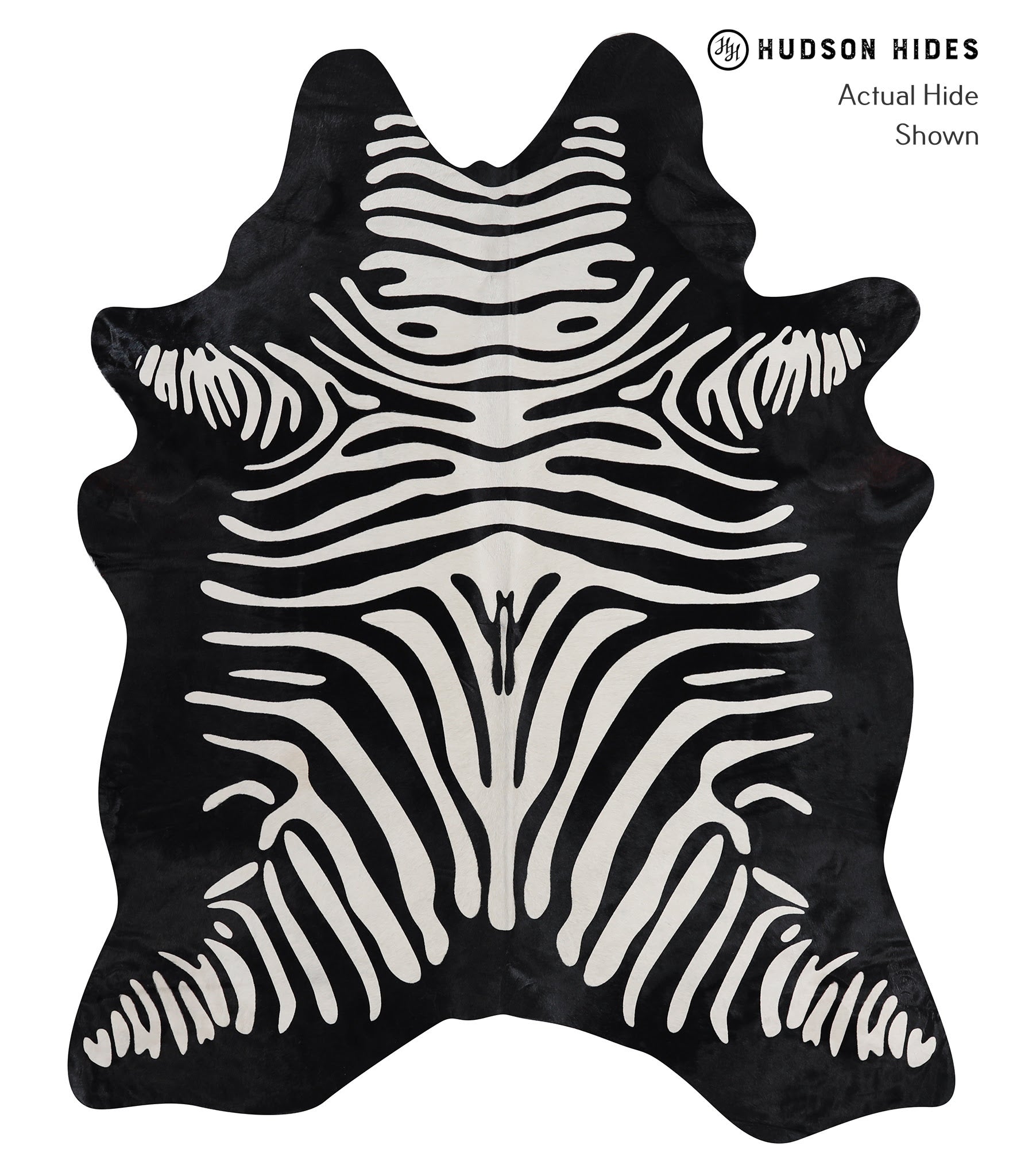 Zebra Cowhide Rug #A12844