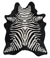 Zebra Large Brazilian Cowhide Rug 6'10"H x 5'6"W #A12844 by Hudson Hides