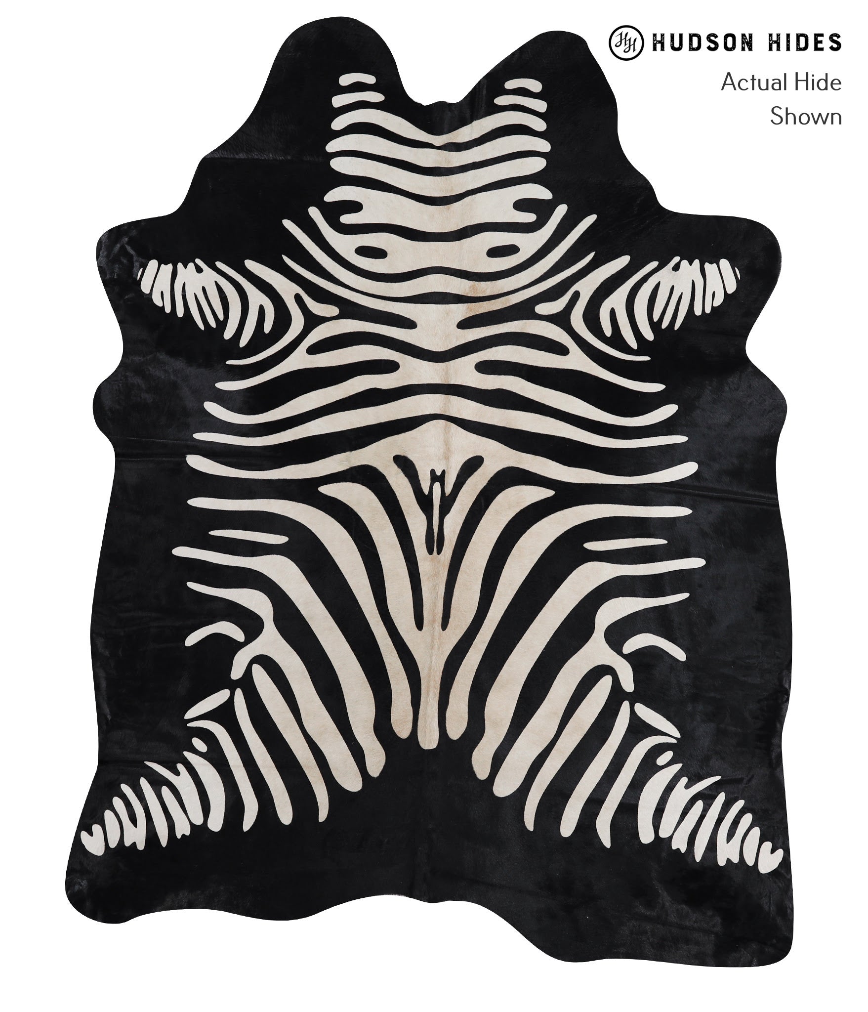 Zebra Cowhide Rug #A12846
