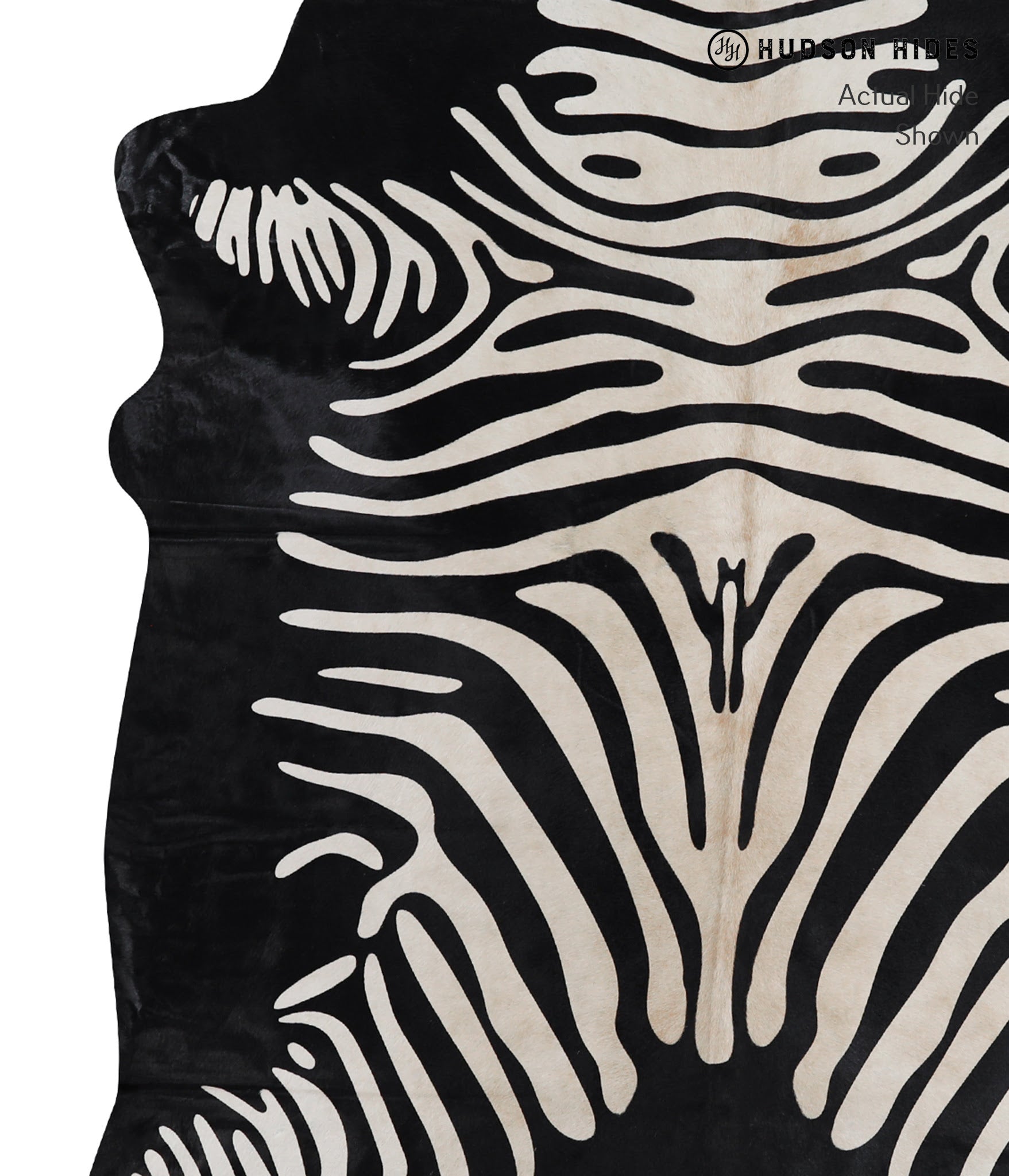 Zebra Cowhide Rug #A12846