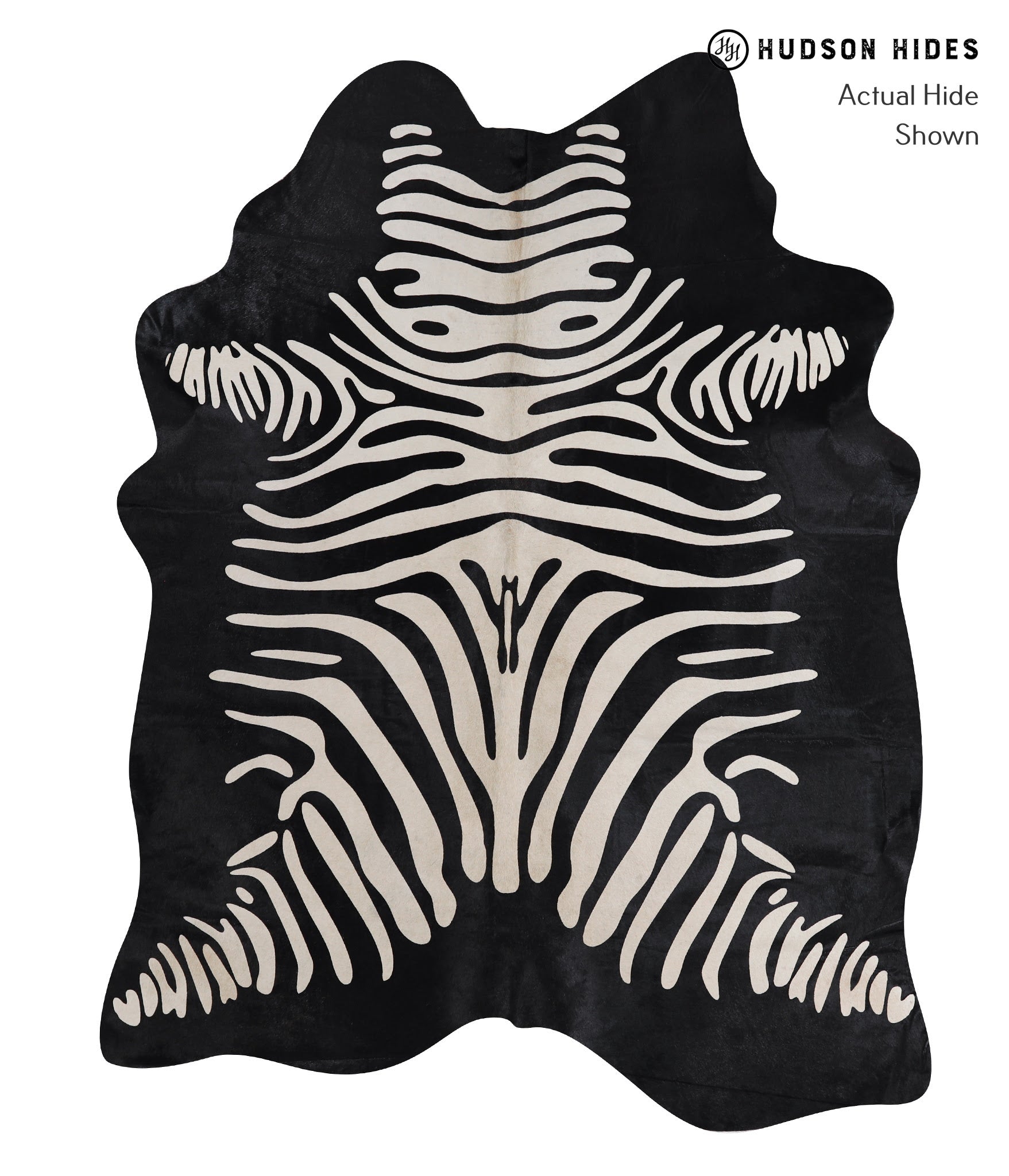 Zebra Cowhide Rug #A12852