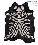 Zebra Large Brazilian Cowhide Rug 7'0"H x 5'5"W #A12852 by Hudson Hides